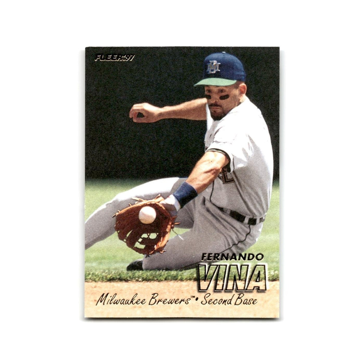 Fernando Vina 1997 Fleer #139 Milwaukee Brewers Baseball Card NM