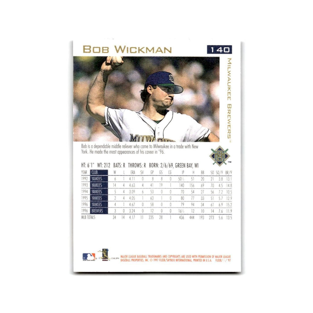 Bob Wickman 1997 Fleer #140 Milwaukee Brewers Baseball Card NM