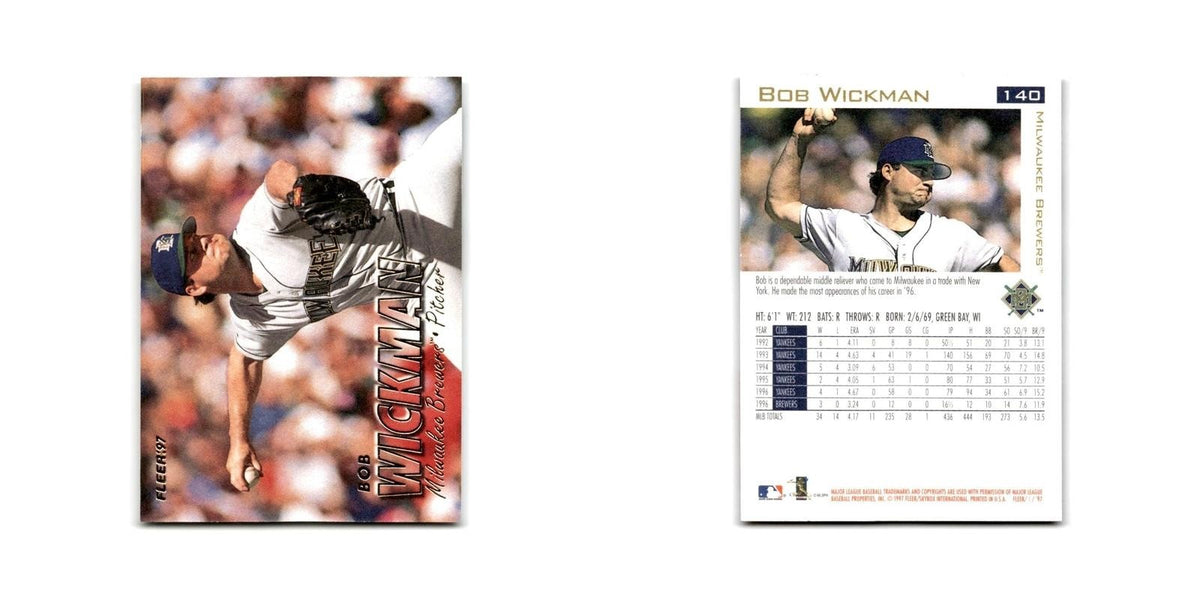 Bob Wickman 1997 Fleer #140 Milwaukee Brewers Baseball Card NM