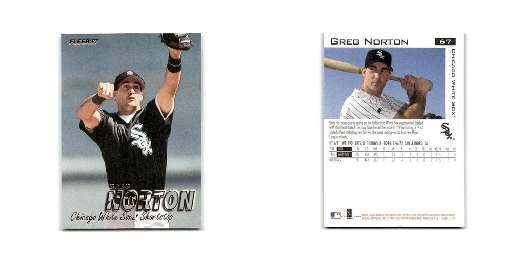 Greg Norton 1997 Fleer #67 Chicago White Sox Baseball Card NM
