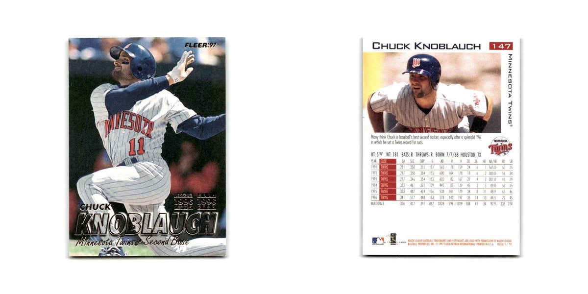 Chuck Knoblauch 1997 Fleer #147 Minnesota Twins Baseball Card NM