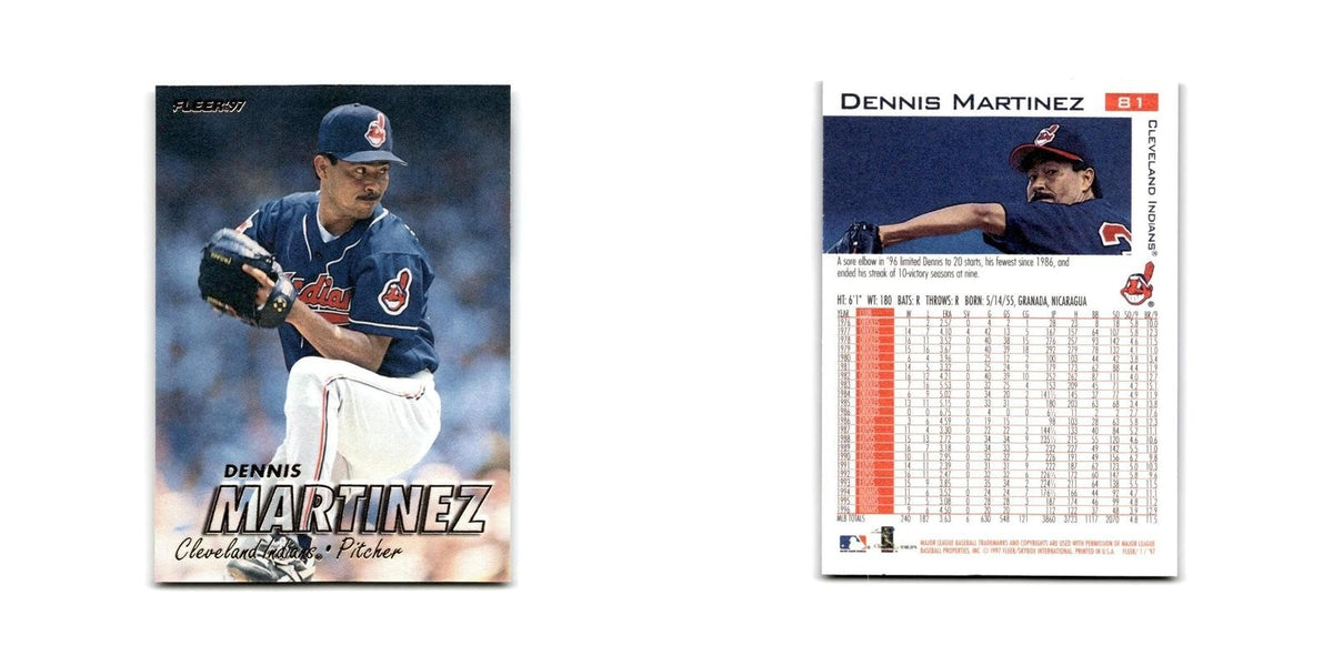 Dennis Martinez 1997 Fleer #81 Cleveland Indians Baseball Card NM