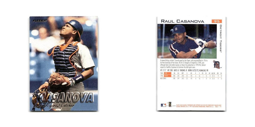 Raul Casanova 1997 Fleer #95 Detroit Tigers Baseball Card NM
