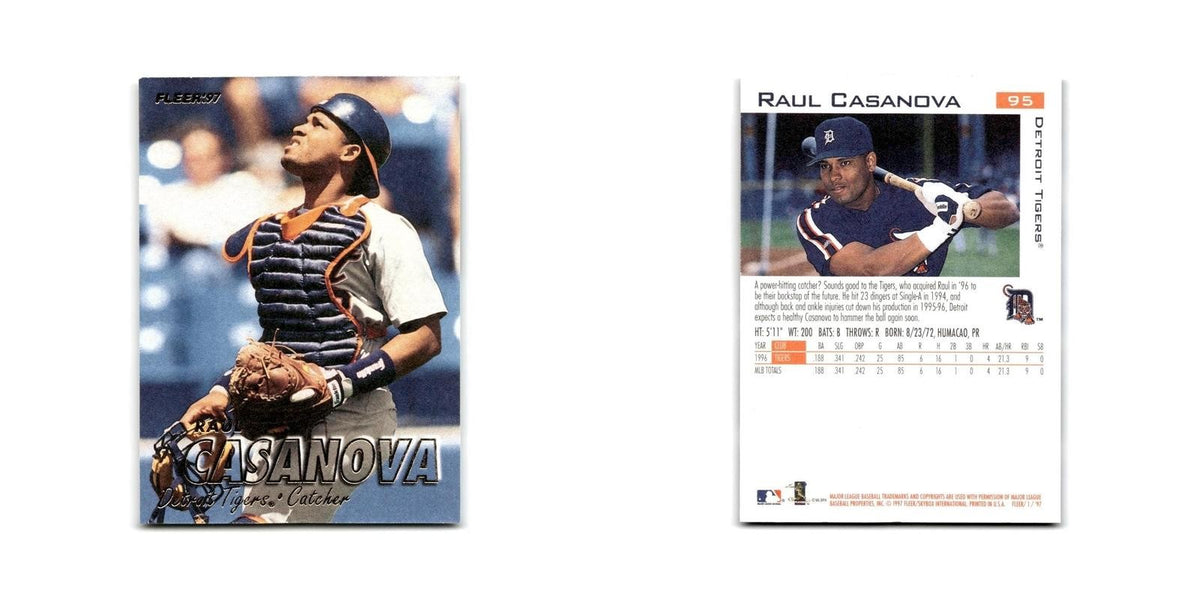 Raul Casanova 1997 Fleer #95 Detroit Tigers Baseball Card NM