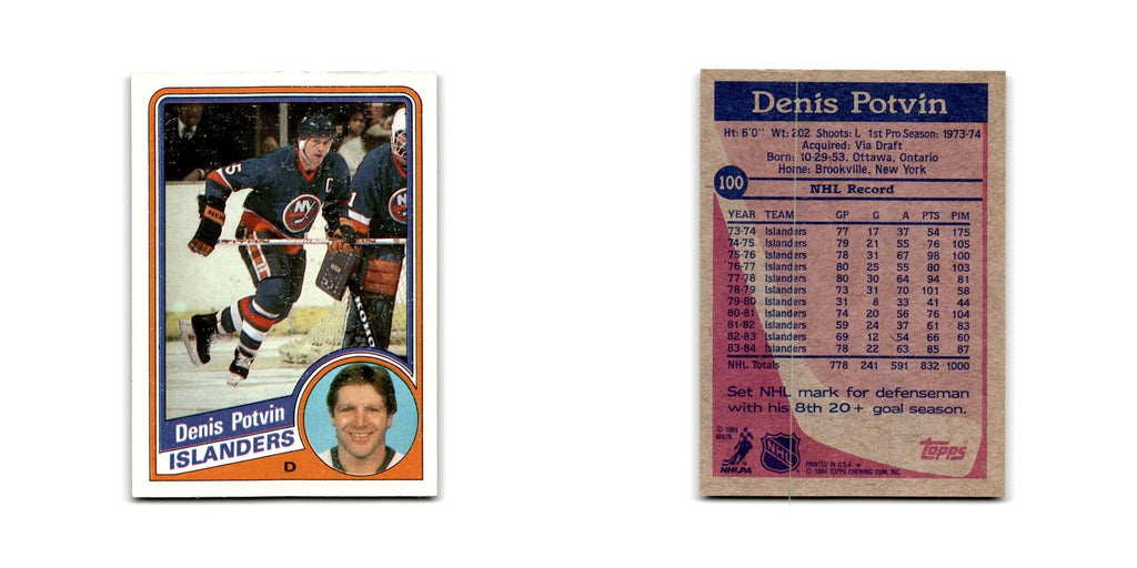 1984 Topps Denis Potvin New York Islanders #100