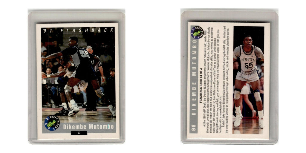 1992 Classic Draft Dikembe Mutombo Georgetown Hoyas #98