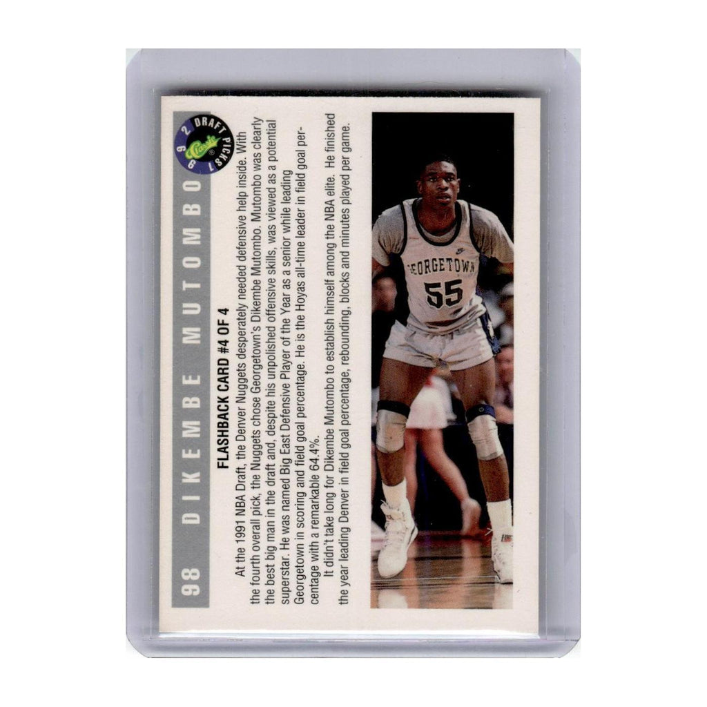 1992 Classic Draft Dikembe Mutombo Georgetown Hoyas #98