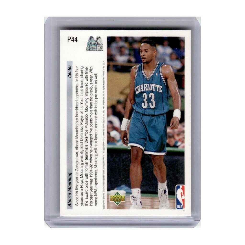 1992 Upper Deck McDonald's Alonzo Mourning Hornets #P44