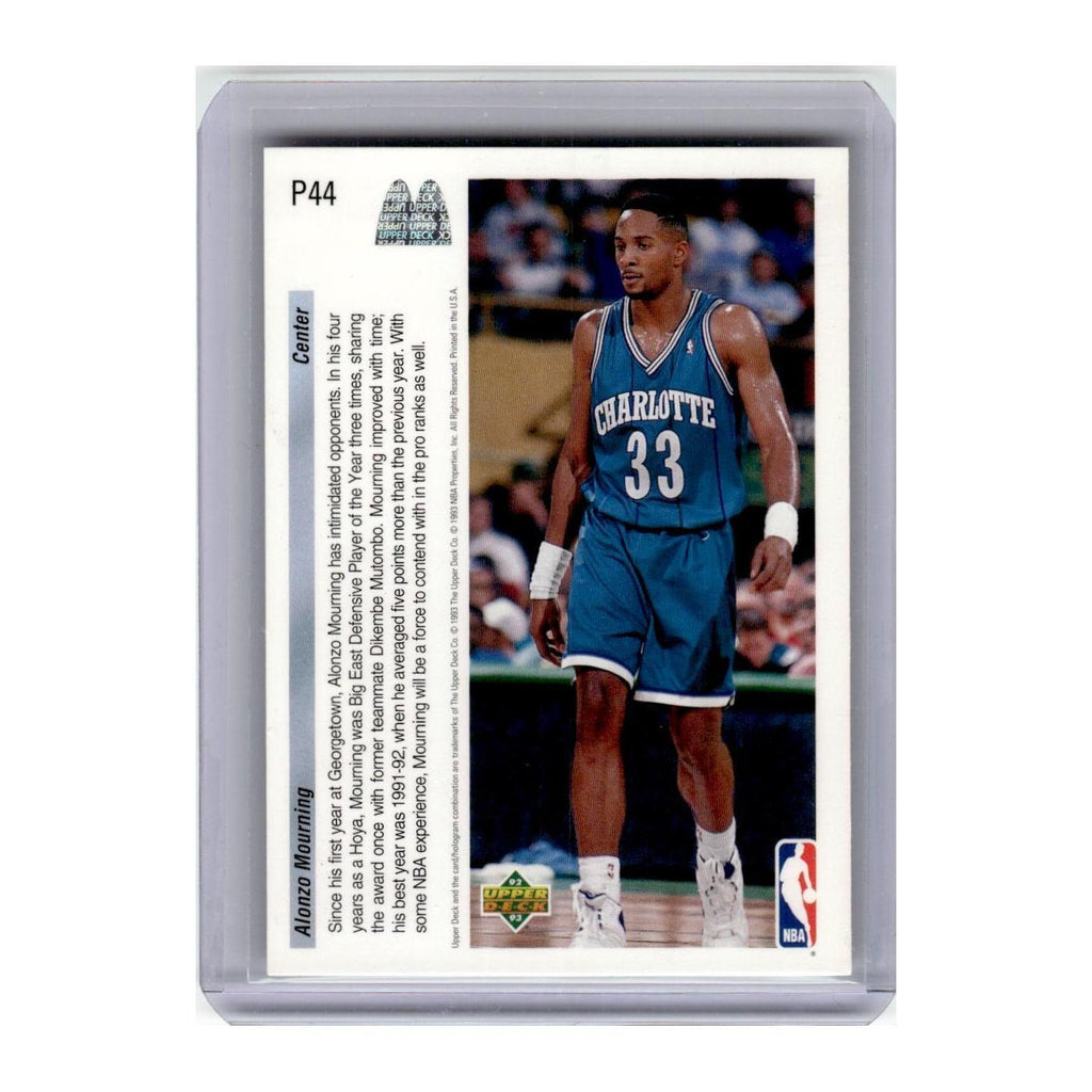 1992 Upper Deck McDonald's Alonzo Mourning Hornets #P44