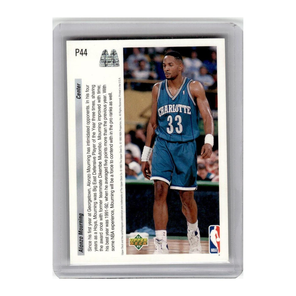 1992 Upper Deck McDonald's Alonzo Mourning Hornets #P44