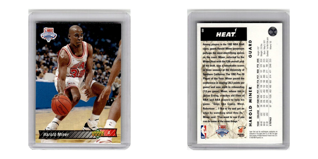1992 Upper Deck Harold Miner #8