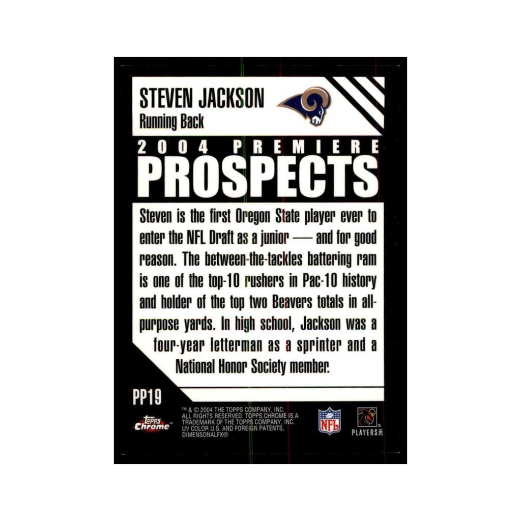 2004 Topps Chrome Steven Jackson Football Cards #PP19
