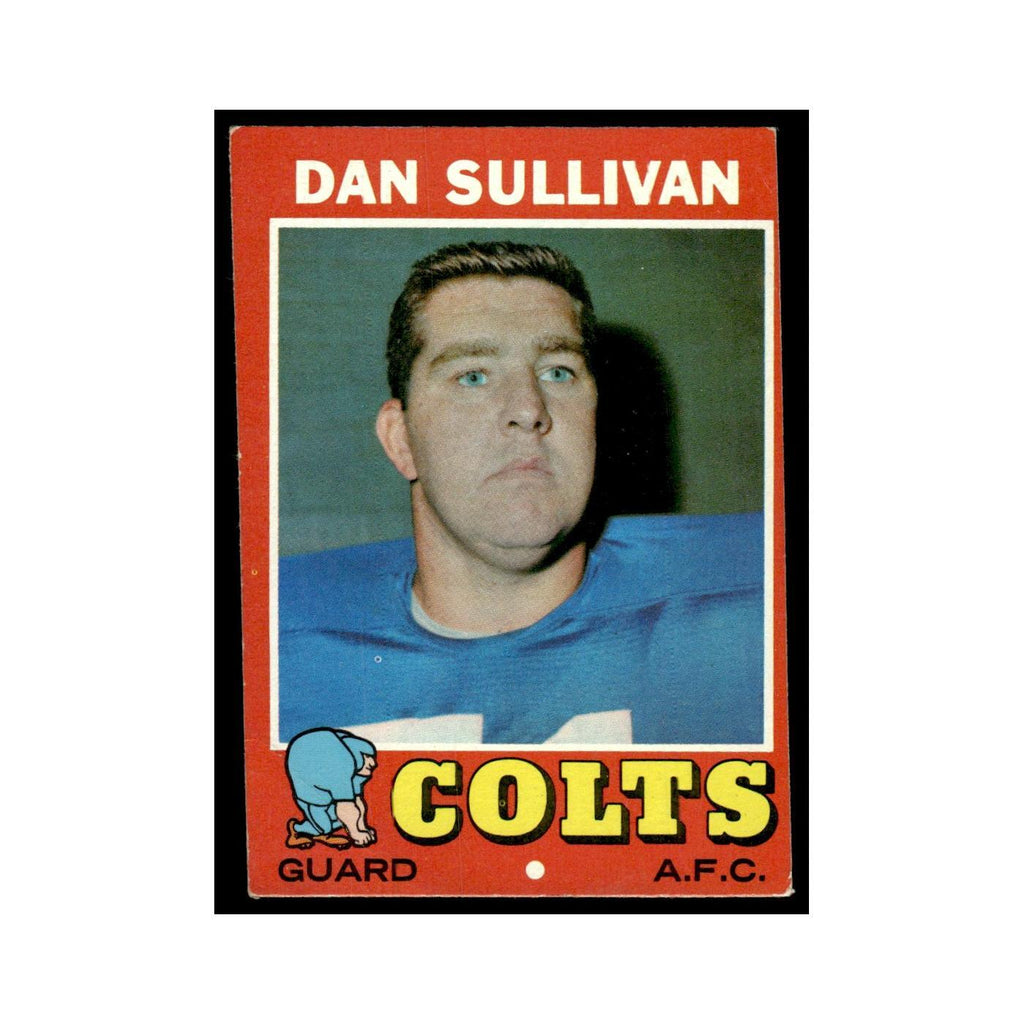 1971 Topps (Damaged) Dan Sullivan RC Baltimore Colts #108