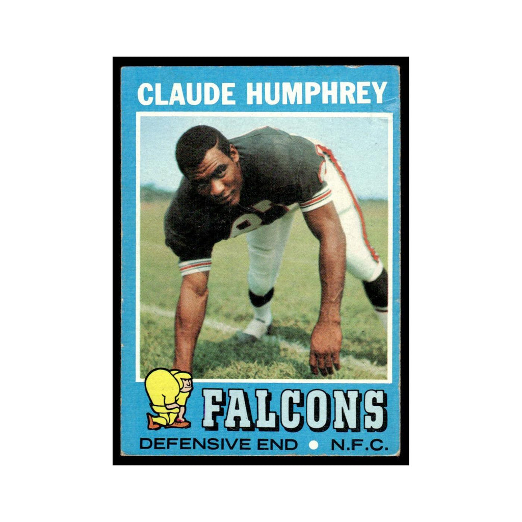1971 Topps (Damaged) Claude Humphrey Falcons #218