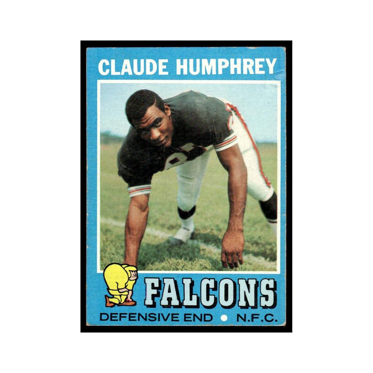 1971 Topps (Damaged) Claude Humphrey Falcons #218