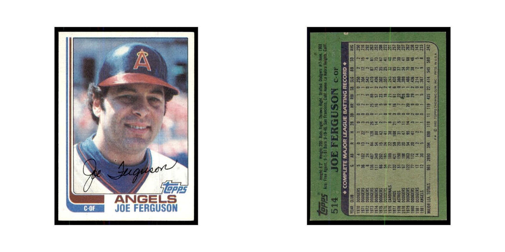 1982 Topps Joe Ferguson Baseball Cards #514