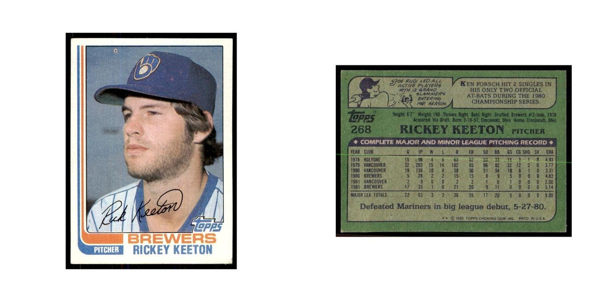 1982 Topps Rickey Keeton Baseball Cards #268