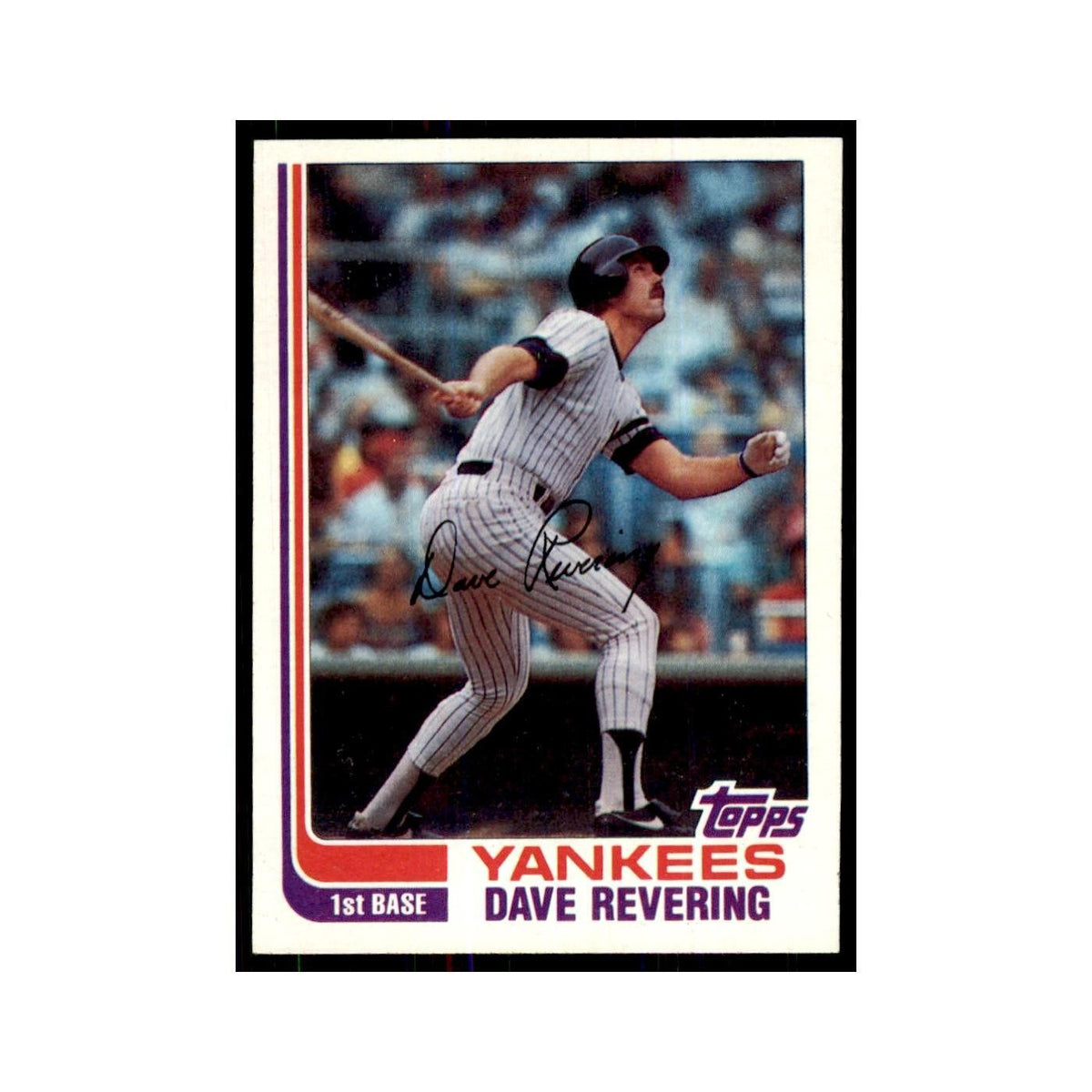 1982 Topps Dave Revering Baseball Cards #109