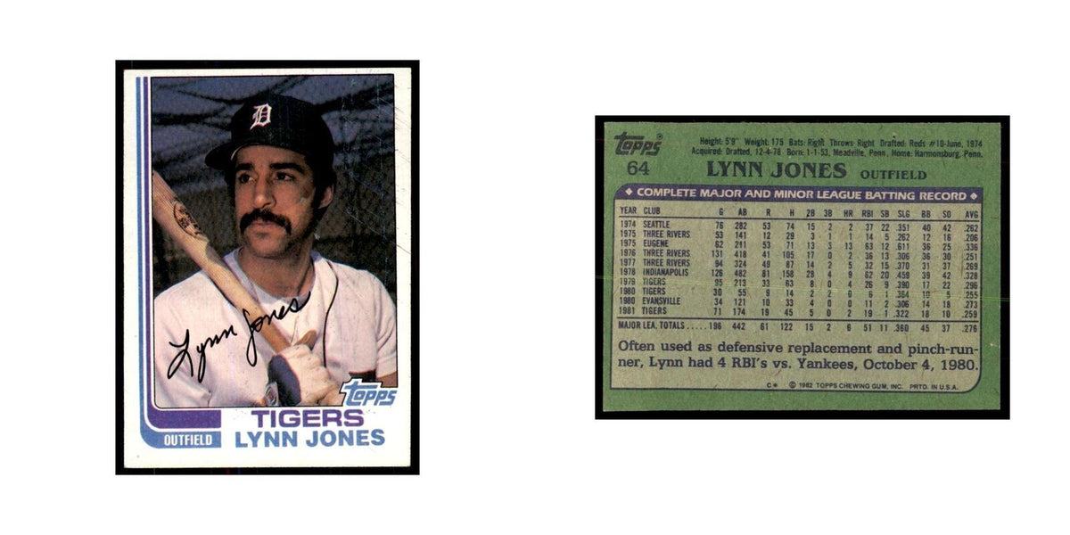 1982 Topps Lynn Jones Baseball Cards #64