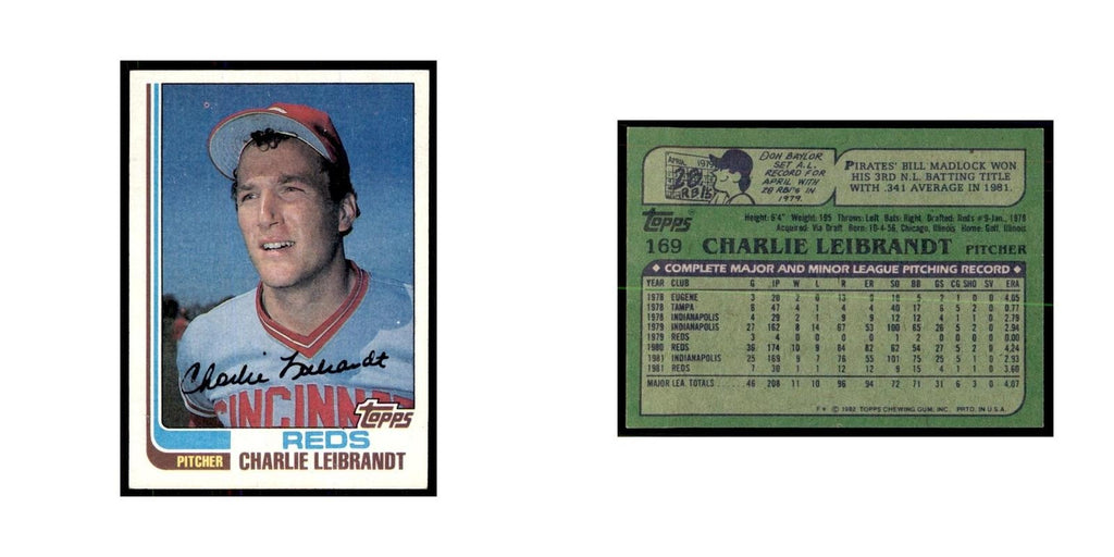 1982 Topps Charlie Leibrandt Baseball Cards #169