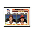 1982 Topps Twins Team Leaders (John Castino/Fernando Arroyo) Baseball Cards #396