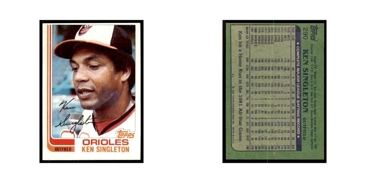 1982 Topps Ken Singleton Baseball Cards #290