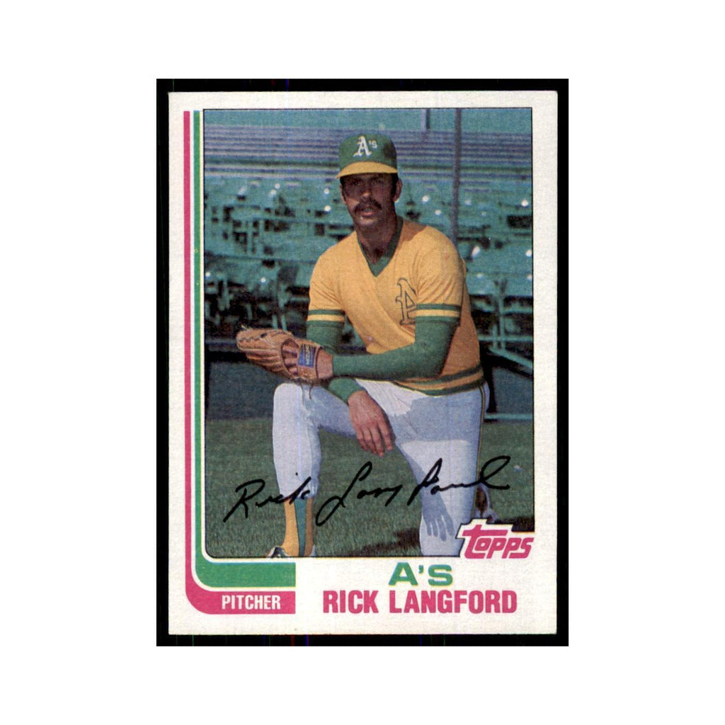 1982 Topps Rick Langford Baseball Cards #454