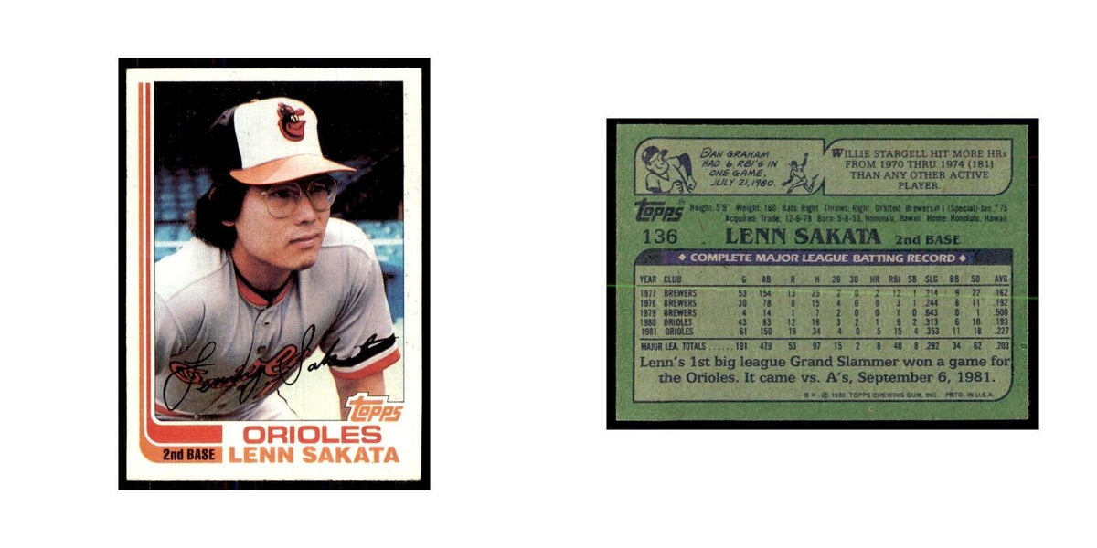 1982 Topps Lenn Sakata Baseball Cards #136