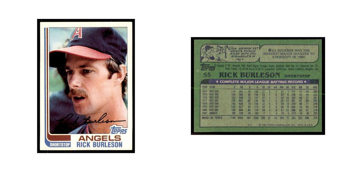 1982 Topps Rick Burleson Baseball Cards #55
