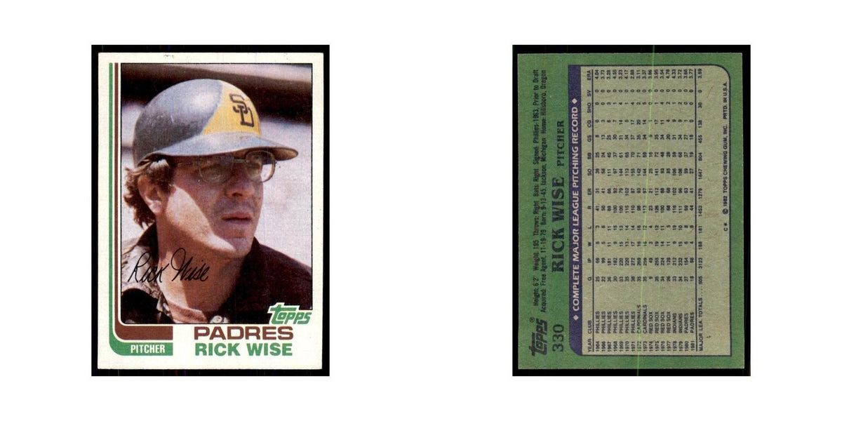 1982 Topps Rick Wise Baseball Cards #330