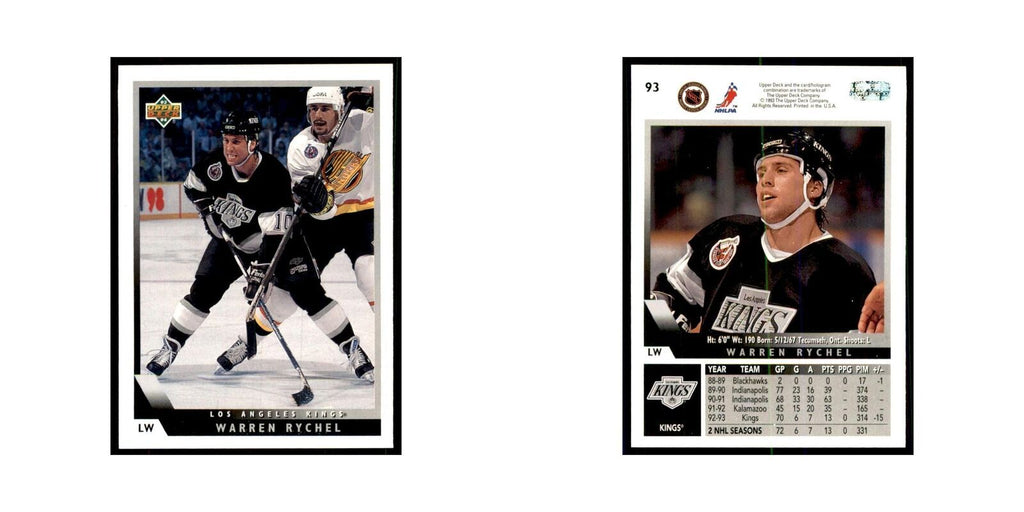 1993 Upper Deck Warren Rychel Hockey Cards #93