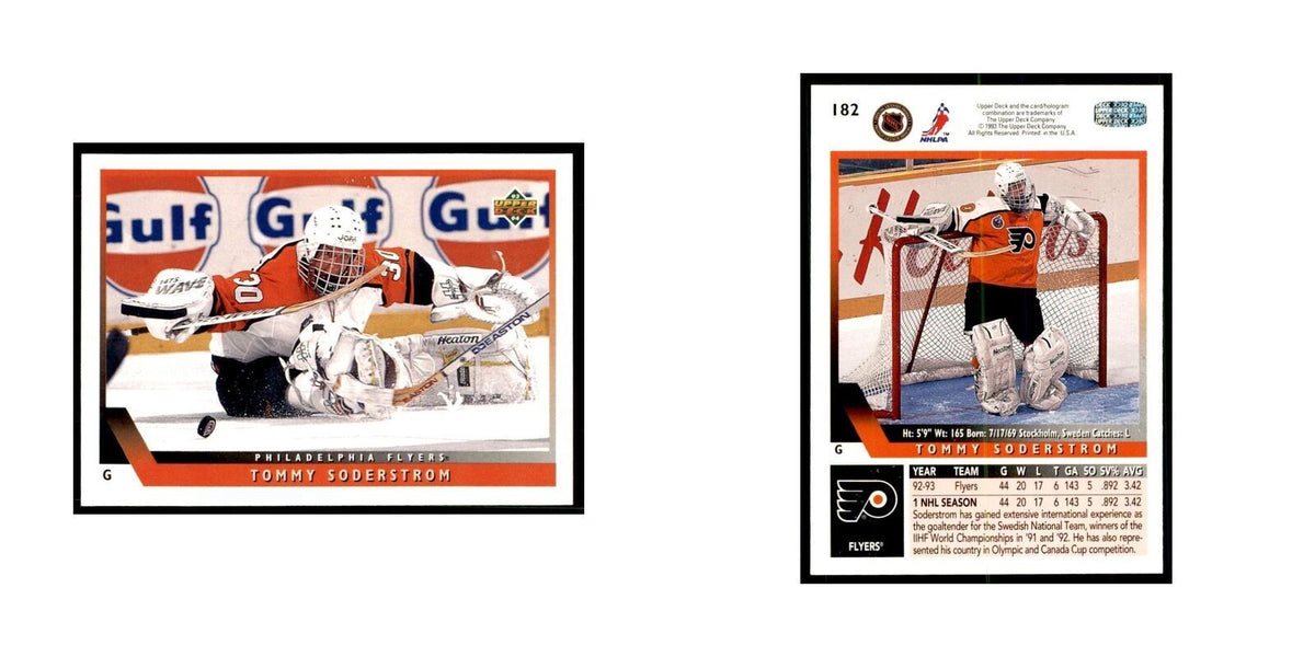 1993 Upper Deck Tommy Soderstrom Hockey Cards #182