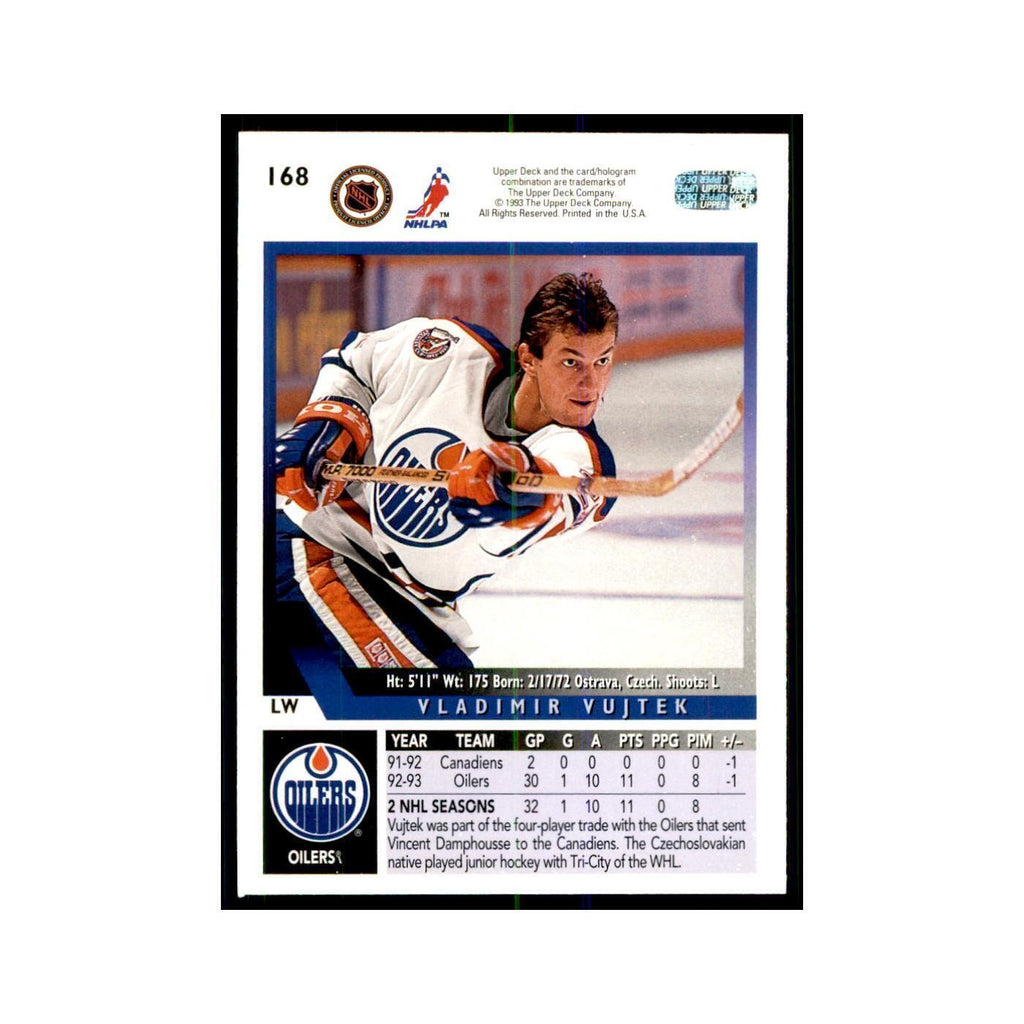 1993 Upper Deck Vladimir Vujtek Hockey Cards #168