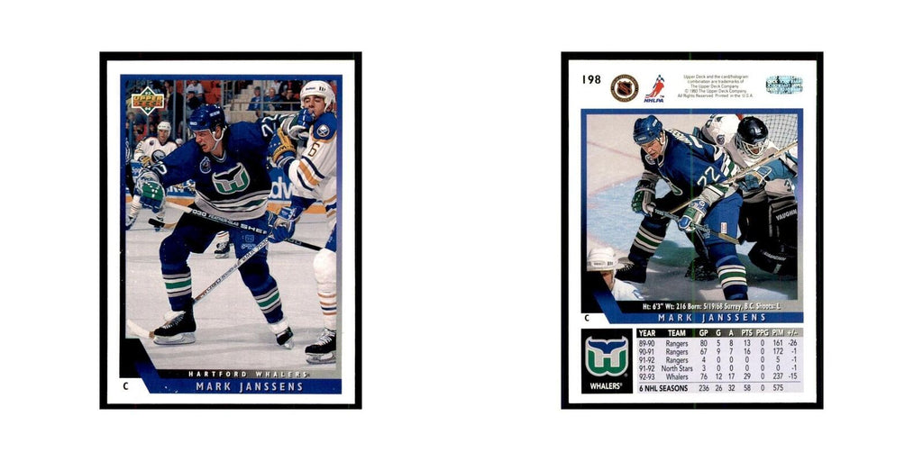 1993 Upper Deck Mark Janssens Hockey Cards #198