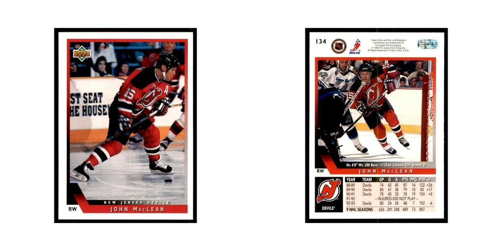 1993 Upper Deck John MacLean Hockey Cards #134