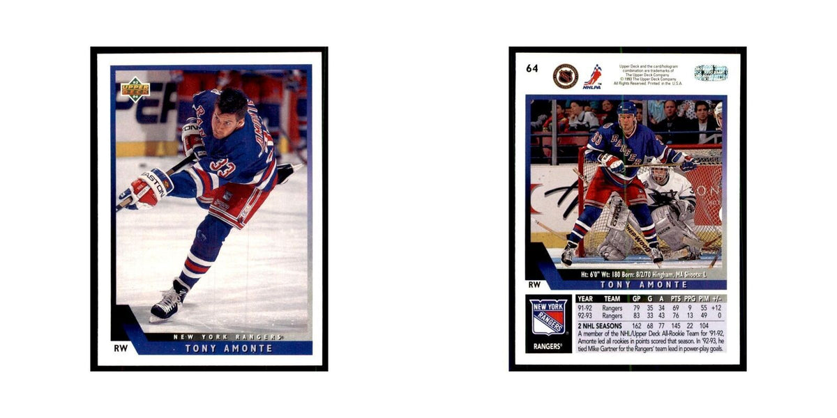 1993 Upper Deck Tony Amonte Hockey Cards #64