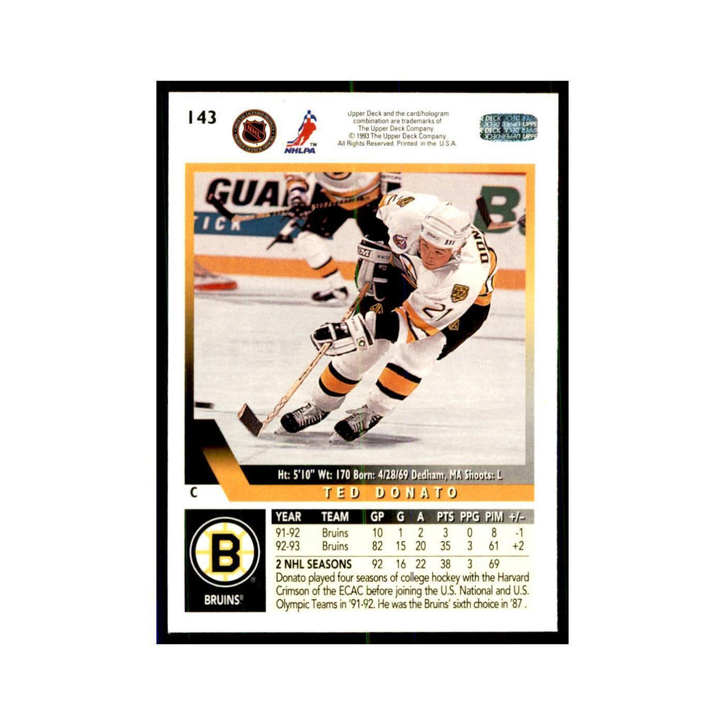 1993 Upper Deck Ted Donato Hockey Cards #143