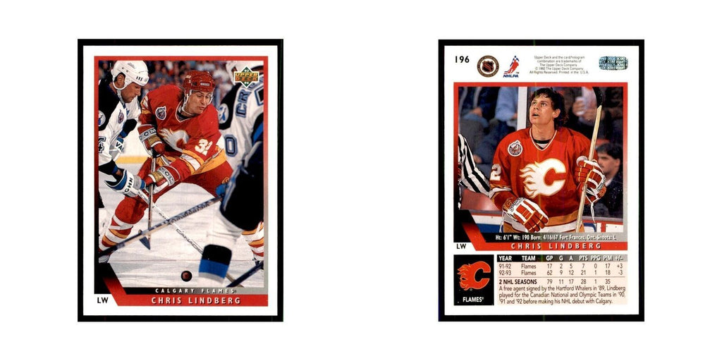 1993 Upper Deck Chris Lindberg Hockey Cards #196