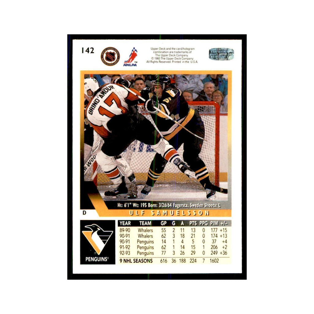 1993 Upper Deck Ulf Samuelsson Hockey Cards #142