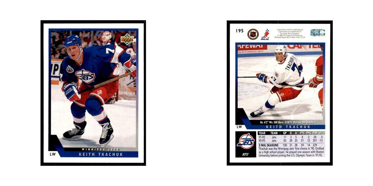 1993 Upper Deck Keith Tkachuk Hockey Cards #195
