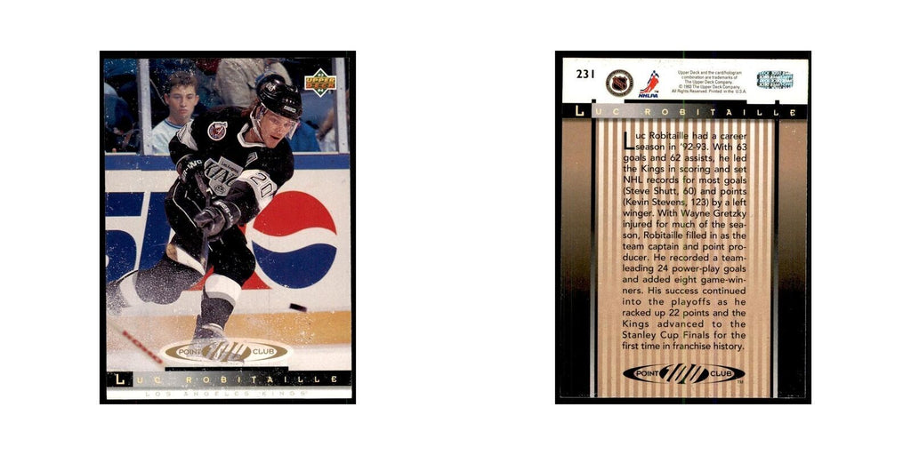 1993 Upper Deck Luc Robitaille Hockey Cards #231
