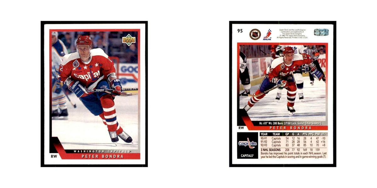 1993 Upper Deck Peter Bondra Hockey Cards #95