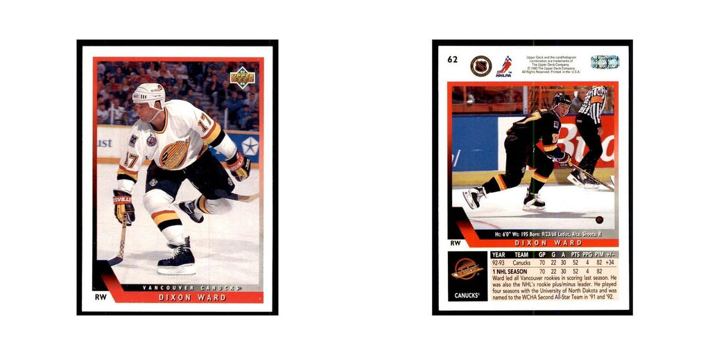 1993 Upper Deck Dixon Ward Hockey Cards #62