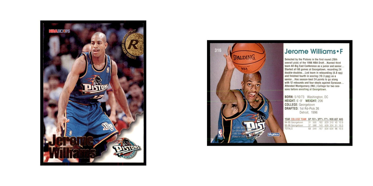 Jerome Williams Rookie 1996 NBA Hoops #316 Basketball Cards Basketball Card NM