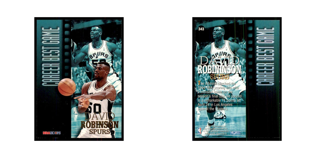 David Robinson 1996 NBA Hoops #343 Basketball Cards Basketball Card NM
