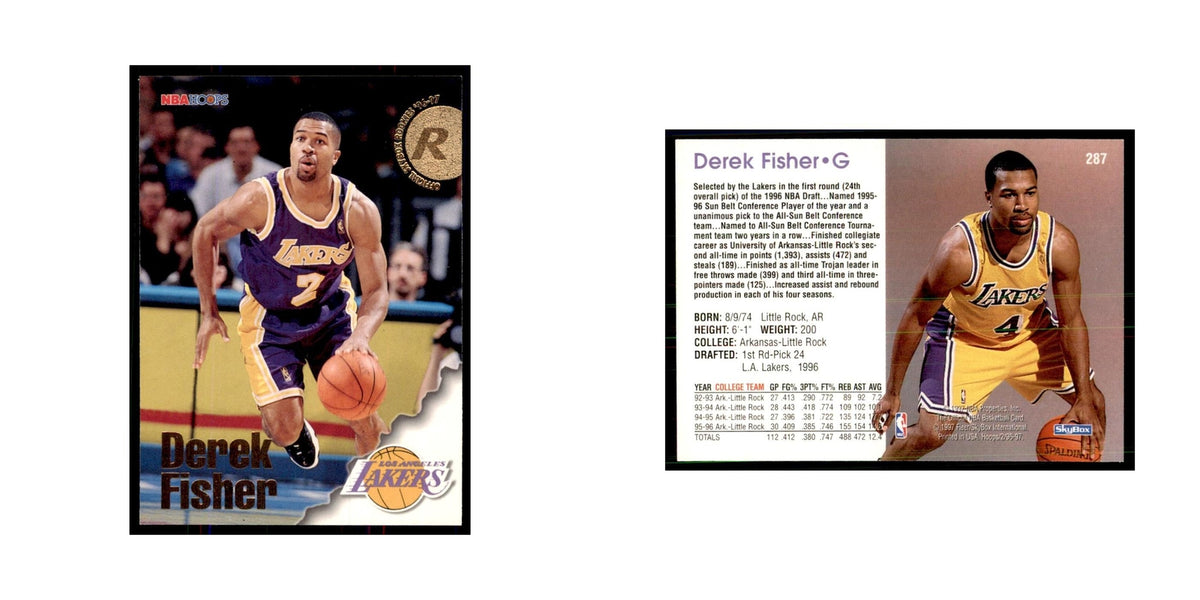 Derek Fisher Rookie 1996 NBA Hoops #287 Basketball Cards Basketball Card NM