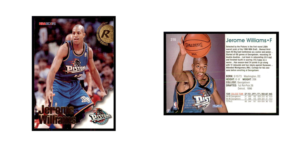 Jerome Williams Rookie 1996 NBA Hoops #316 Basketball Cards Basketball Card NM