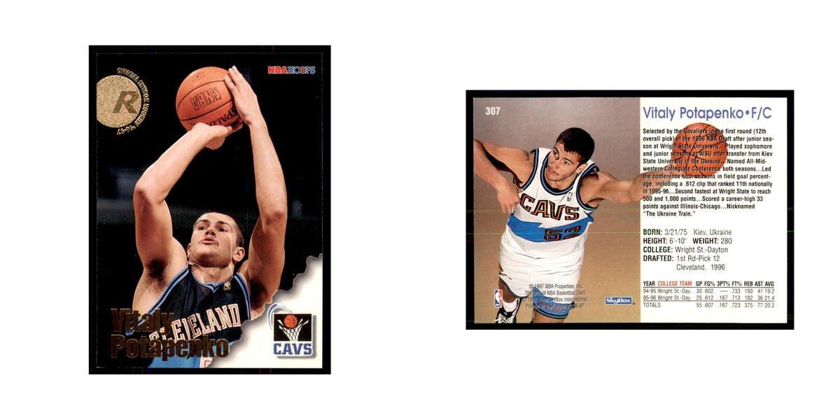 Vitaly Potapenko Rookie 1996 NBA Hoops #307 Basketball Cards Basketball Card NM