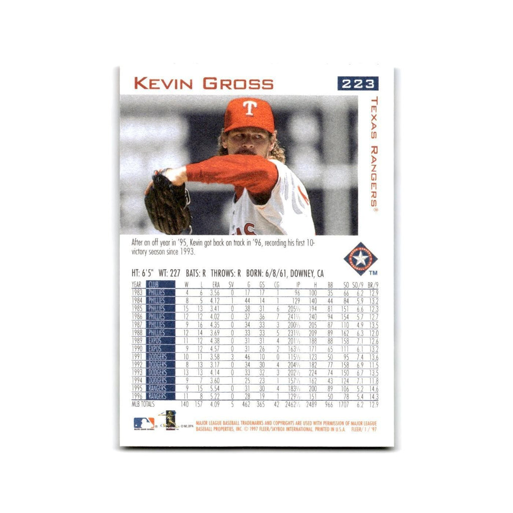 Kevin Gross 1997 Fleer #223 Texas Rangers Baseball Card NM