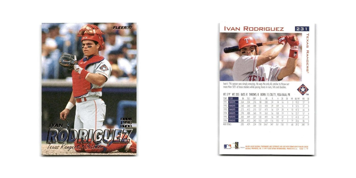 Ivan Rodriguez 1997 Fleer #231 Texas Rangers Baseball Card NM